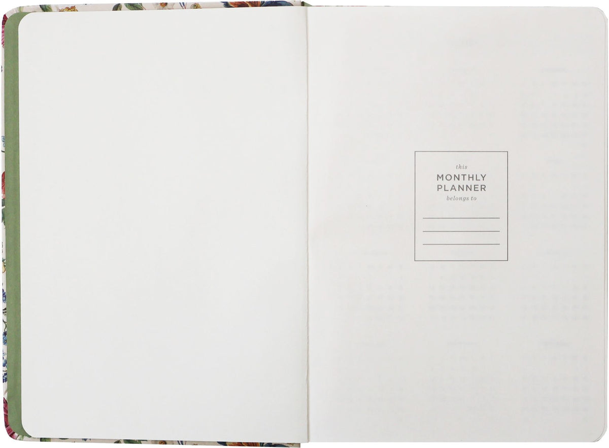2027 Ivory Garden Monthly Desk Planner