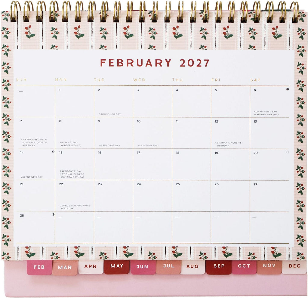 2027 Strawberry Gardens Desktop Calendar