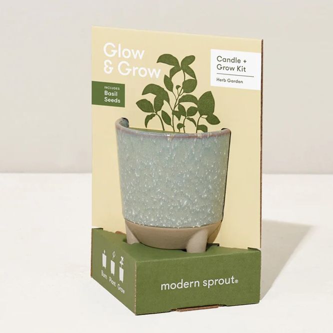 Herb Garden Candle & Basil Glow & Grow Kit