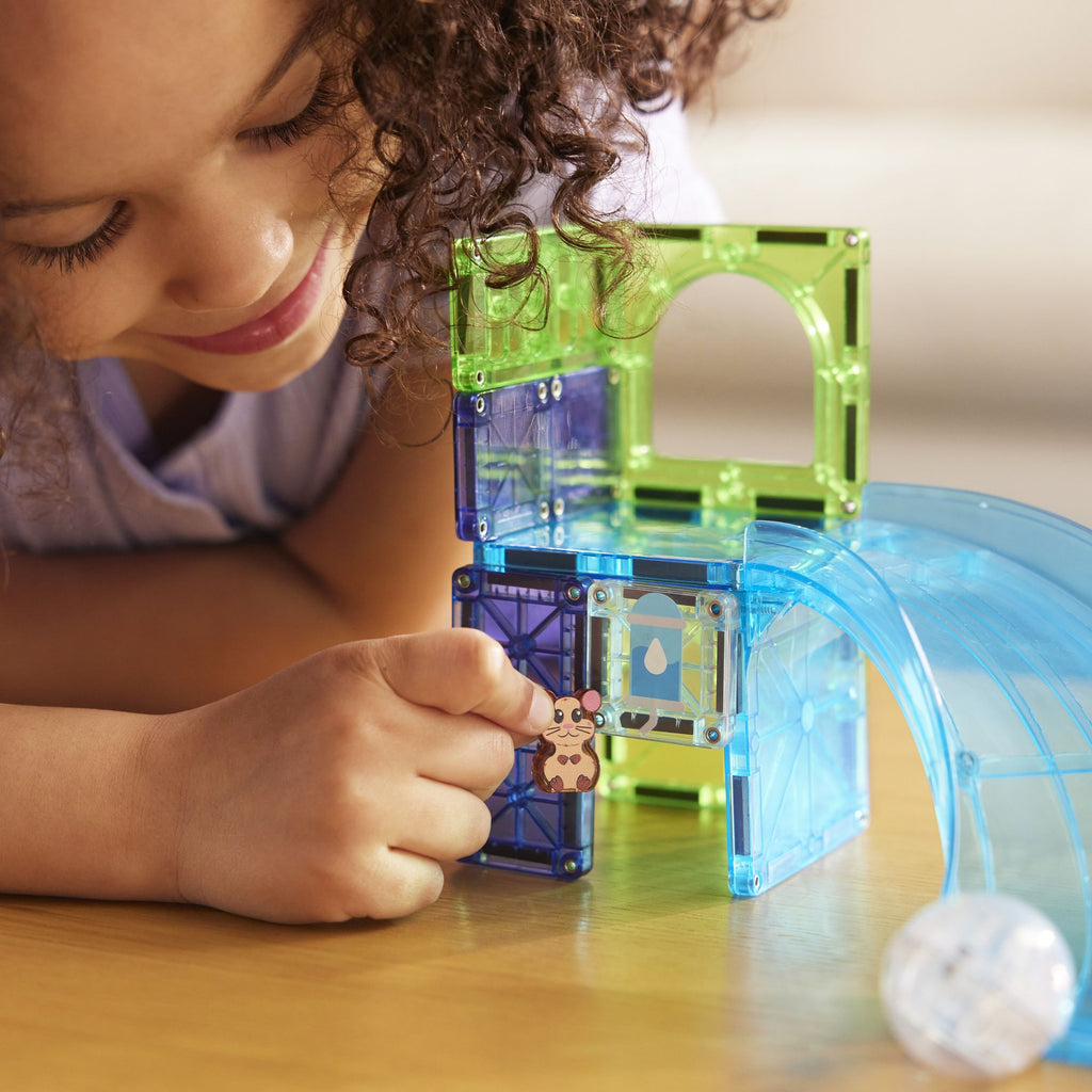 MAGNA-TILES® Hamster Ball 13-Piece Magnetic Construction Set, The Original Magnetic Building Brand