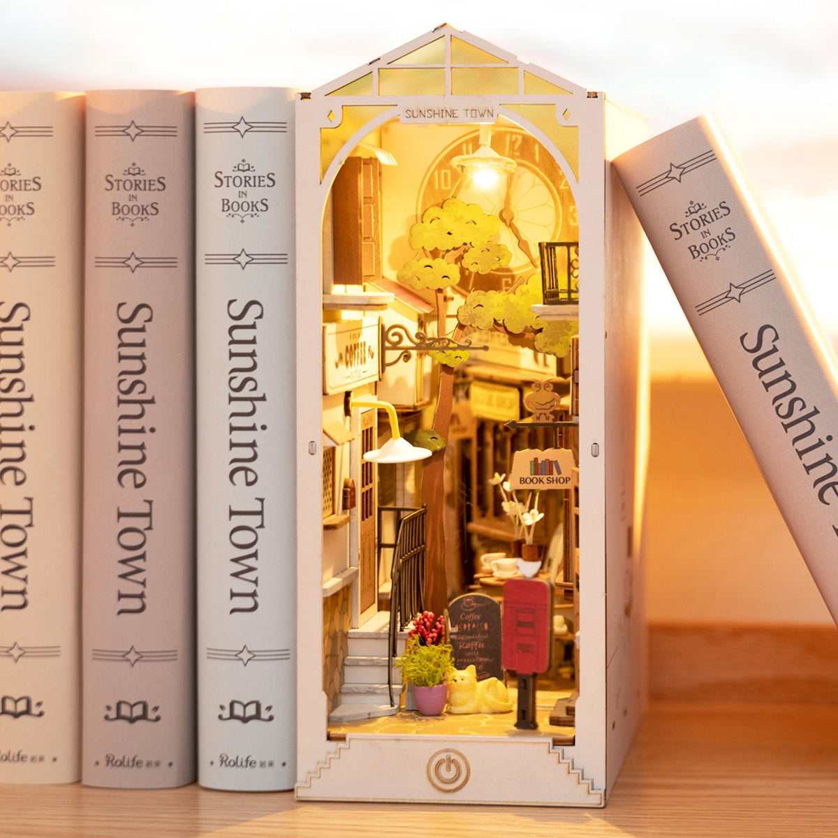 DIY Miniature Bookend: Sunshine Town