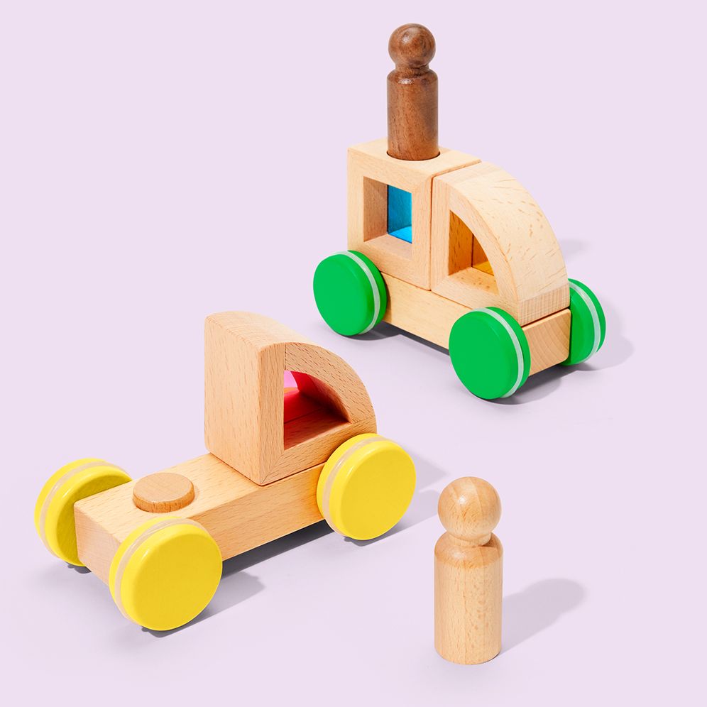 Rainbow Block Cars