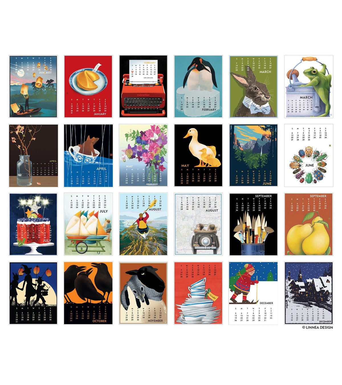 2027 Linnea Design Desktop Calendar