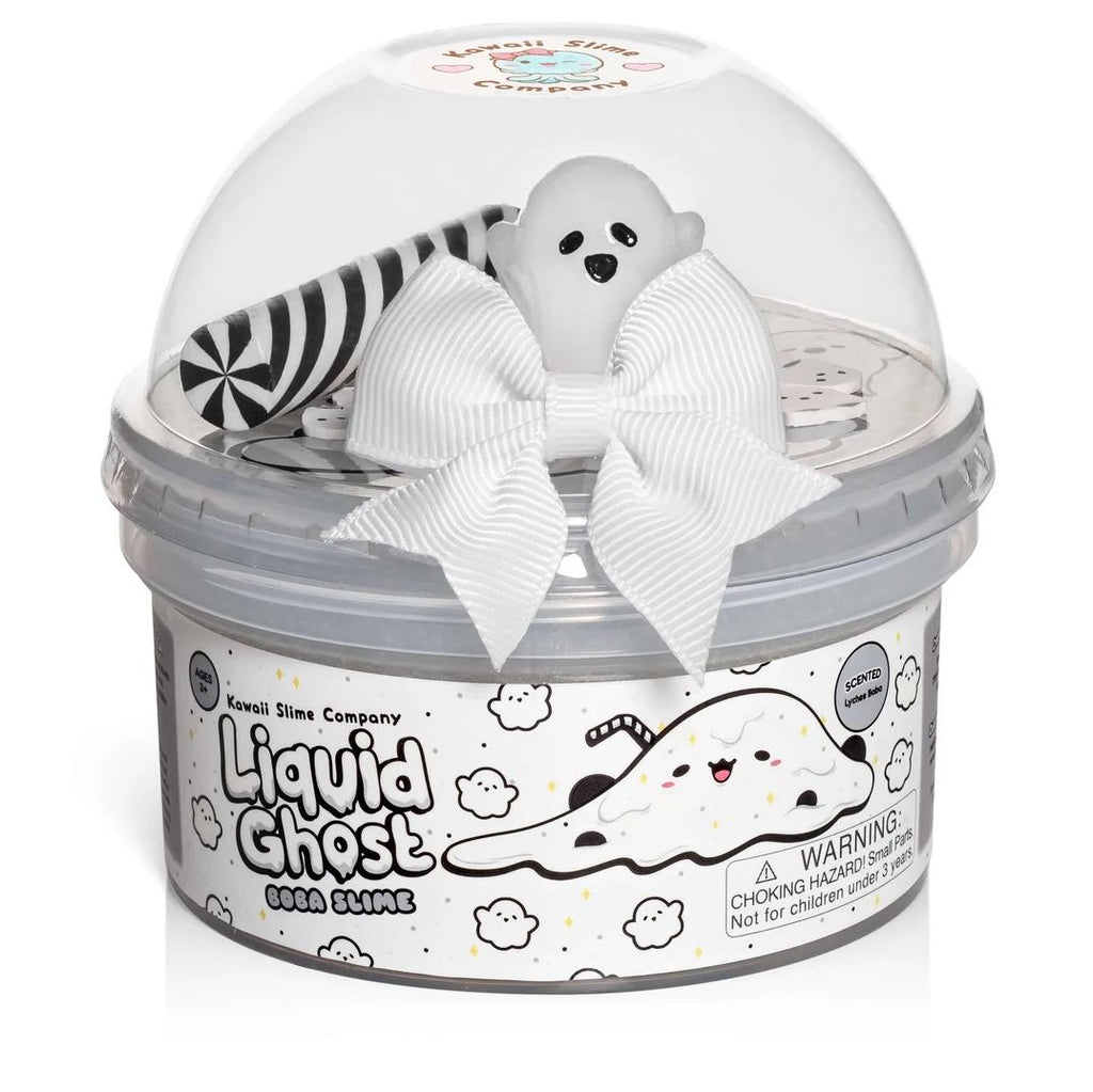 Liquid Ghost Boba Clear Signature Dome Slime