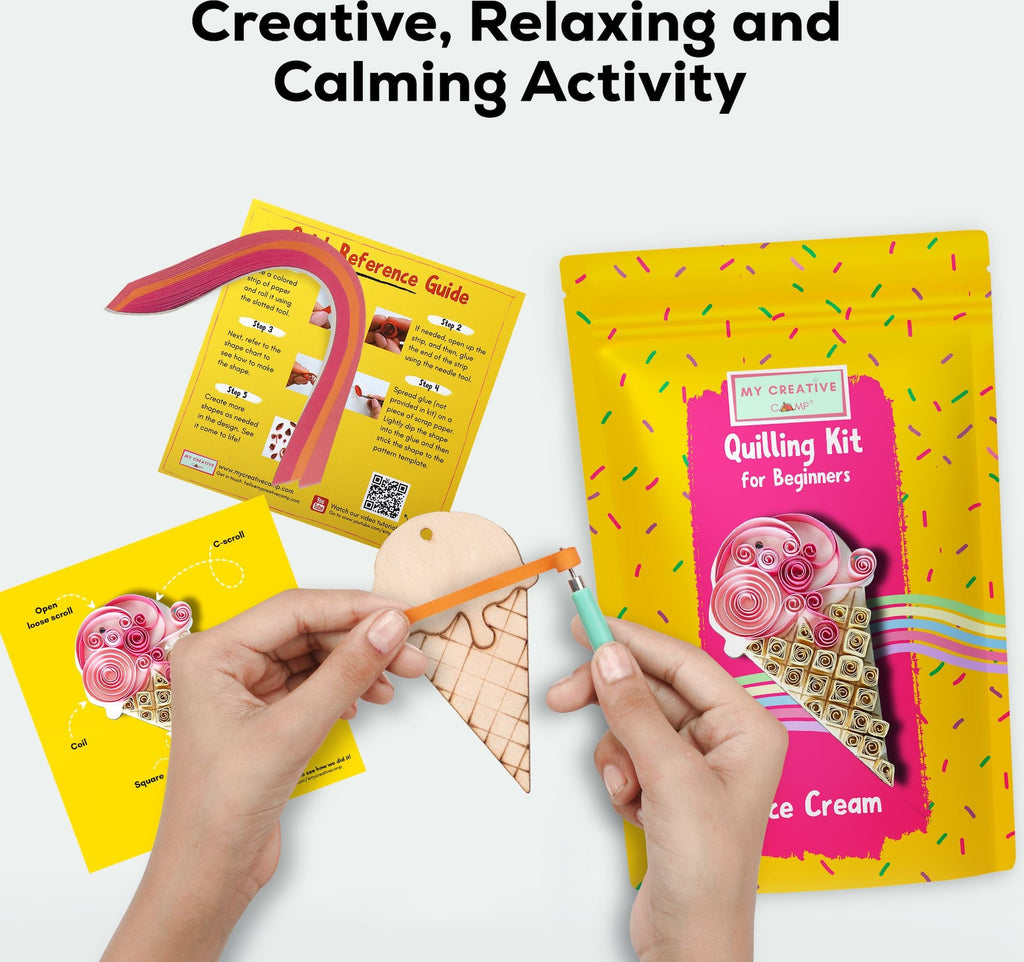 Ice Cream Paper Quilling Craft Kit