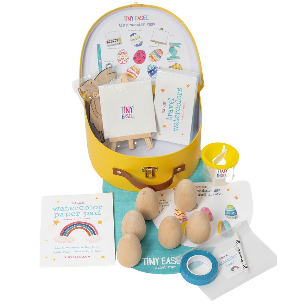 Tiny Easel Wooden Eggs