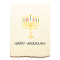 Colorful Menorah Hanukkah Card