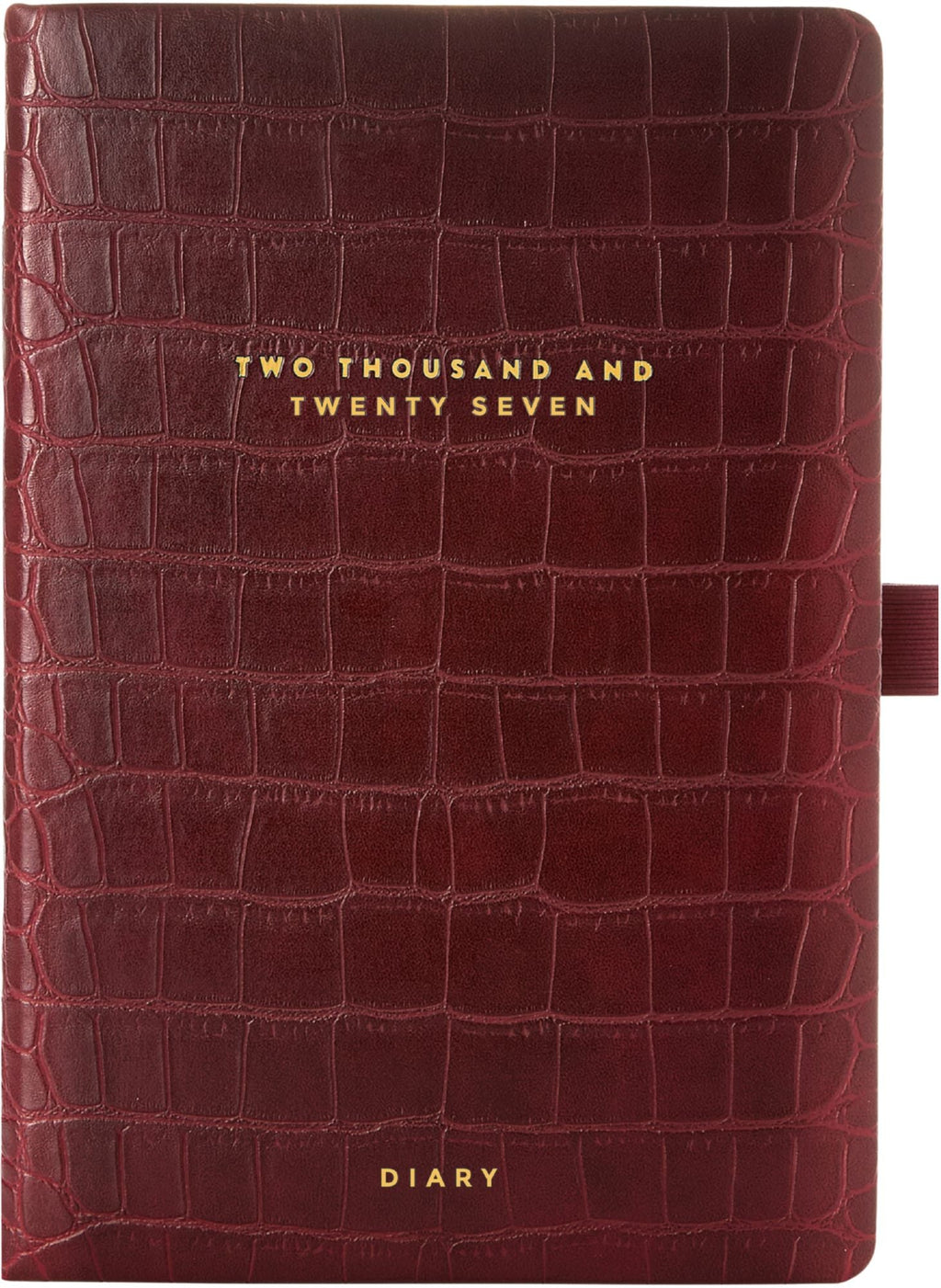 2027 Scribble & Dot - Bordeaux Croc - Week-to-View Planner