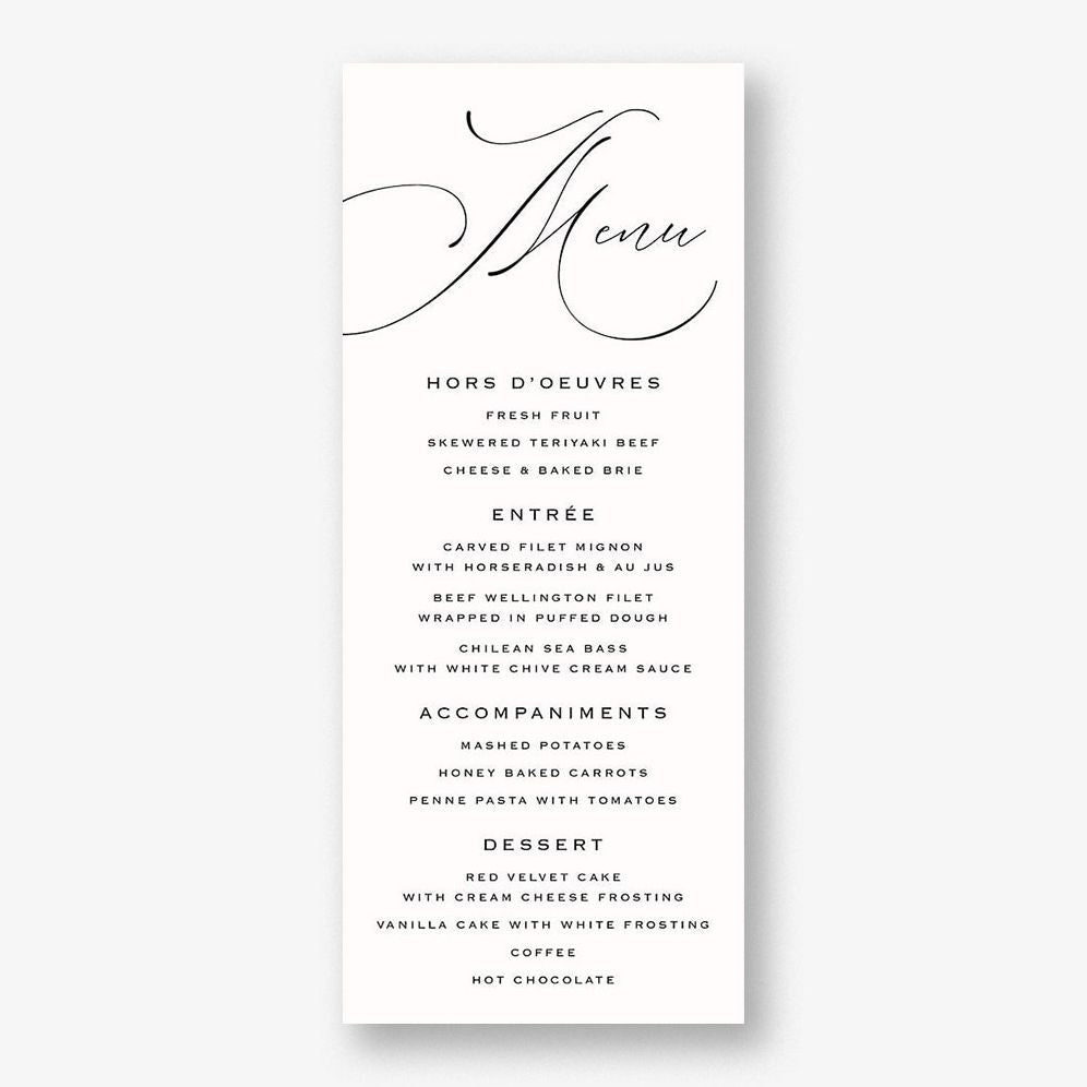 Signature Menu