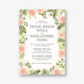 Painted Floral Wedding Invitation