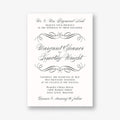 Calligraphy Flourish Wedding Invitation