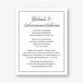 Black Tie Information Card