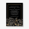 Gilded Peony Wedding Invitation