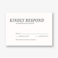 Gilt Floral Frame Response Card