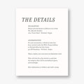 Gilt Floral Frame Information Card