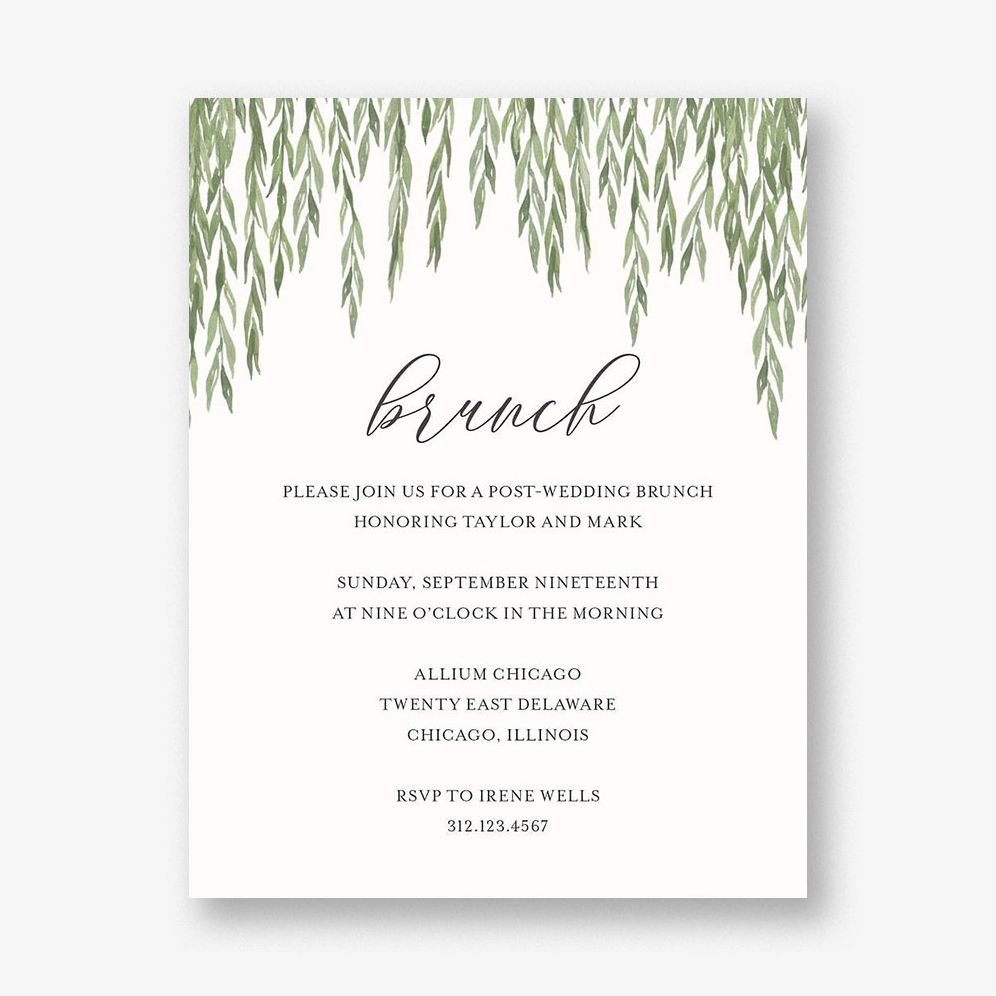 Willow Boughs Information Card