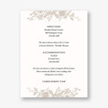 Floral Silhouette Information Card