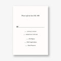 Floral Silhouette Response Card