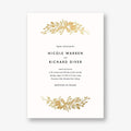 Floral Silhouette Foil Wedding Invitation