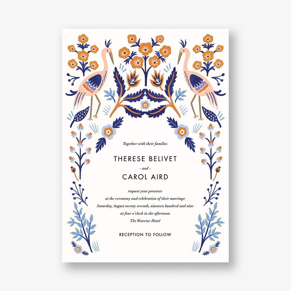 Heron Heralds Wedding Invitation