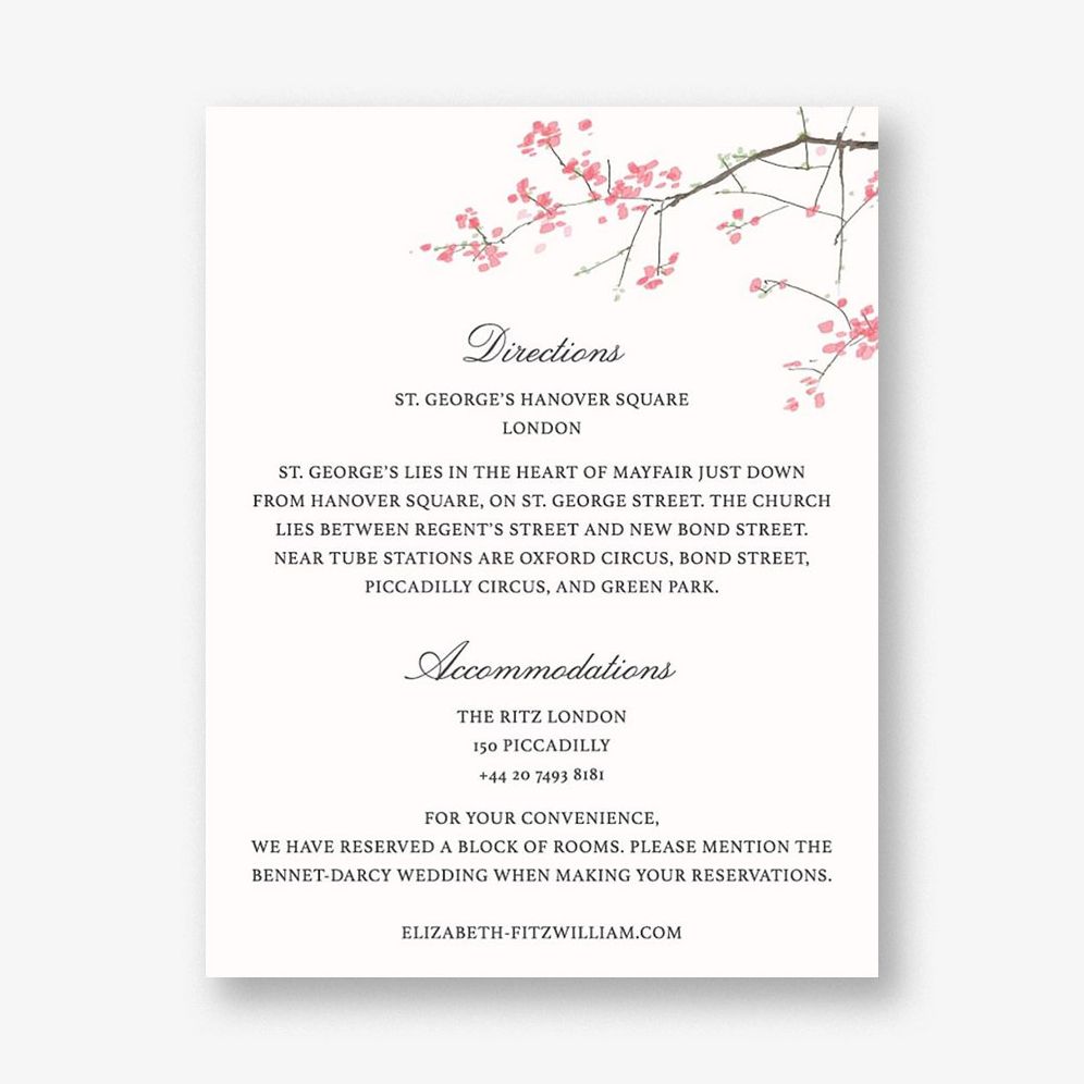 Japanese Cherry Information Card