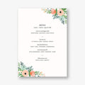 Wrapped in Wildflowers Menu