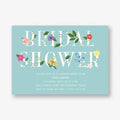 Floral Letters Bridal Shower Invitation