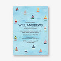 Sailboats Birthday Party Invitation