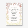 Linework Leaves Party Invitation