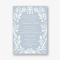 Floral Border Baptism Invitation