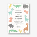 Soft Animals Baby Shower Invitation
