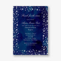 Silver Foil Reach For The Stars Graduation Party Invitation