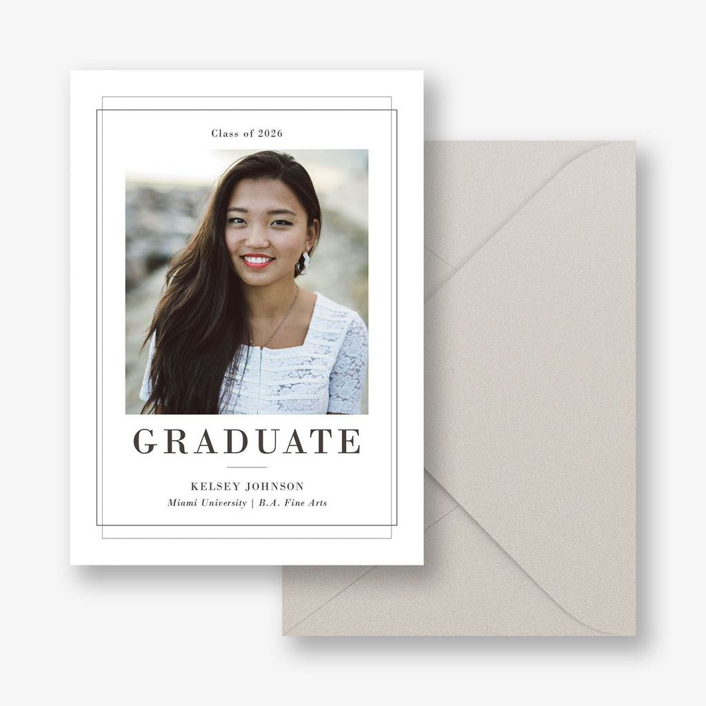 Basic Border Graduation Announcement