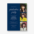 Vertical Photo Grid Graduation Party Invitation