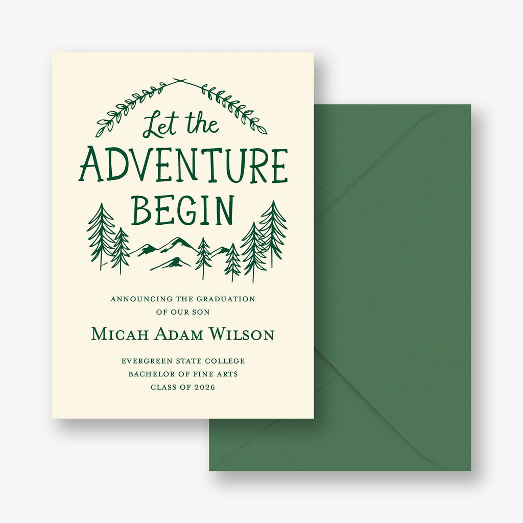 Adventure Begin Graduation Announcement