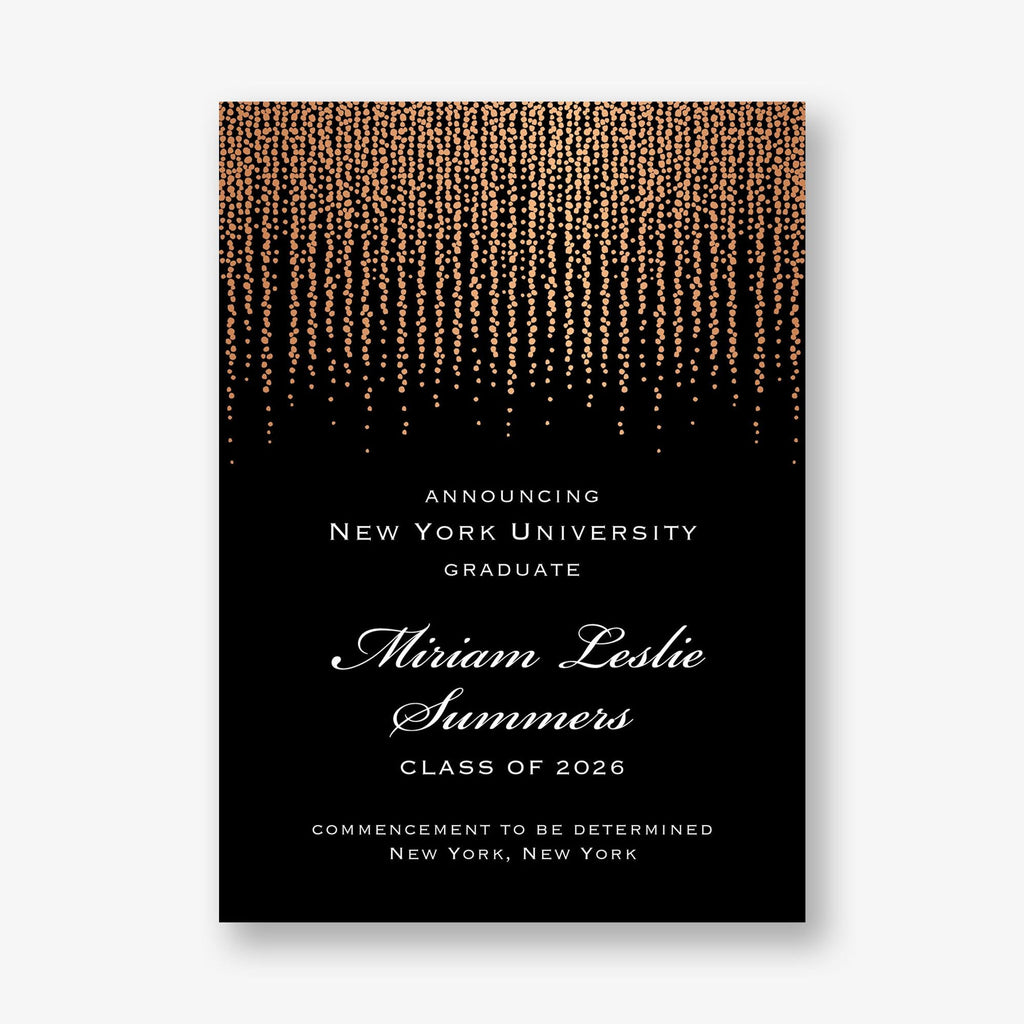 Foil Chandelier Graduation Announcement
