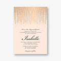 Chandelier Foil Quinceañera Invitation