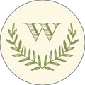 Monogram Laurel Circle Labels