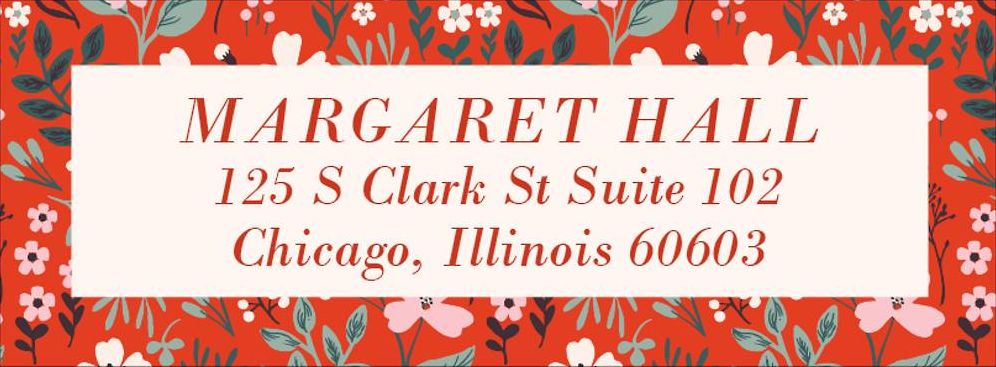 Holiday Primrose Return Address Label