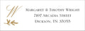 Bough Monogram Return Address Label