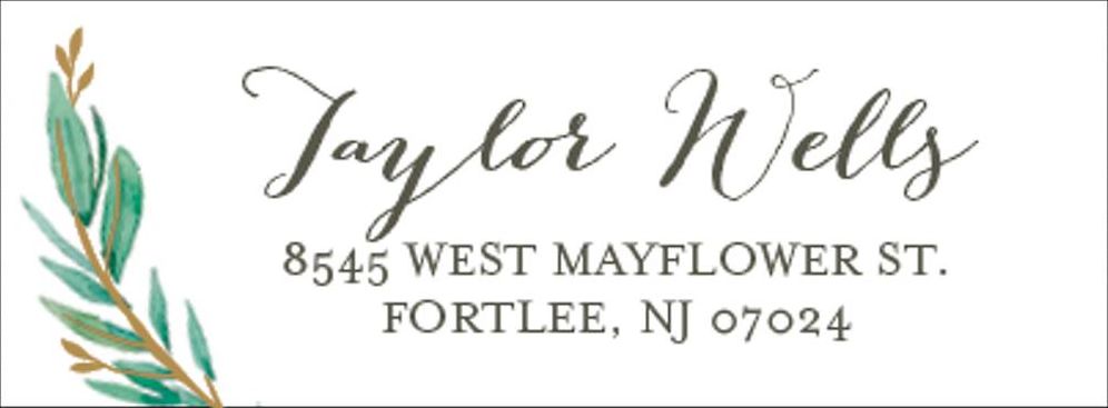 Olive Branch Return Address Label