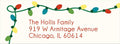 String Lights Holiday Return Address Label