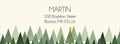 Geometric Trees Holiday Return Address Label