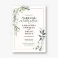 Verdant Wreath Wedding Announcement