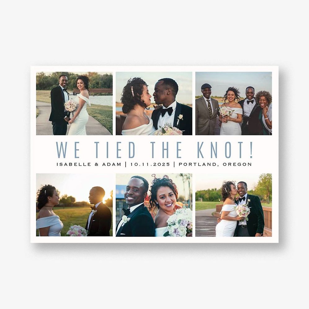 Album Announcement Horizontal Wedding Announcement