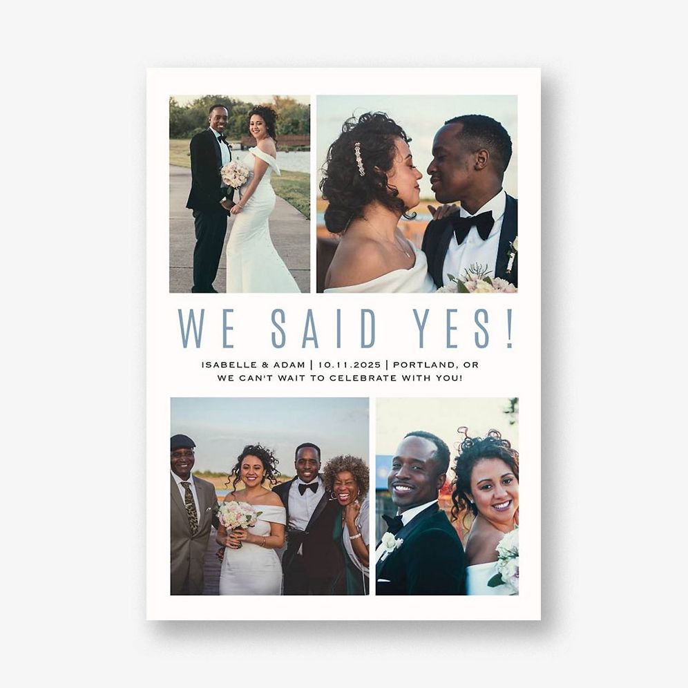 Album Announcement Vertical Wedding Announcement