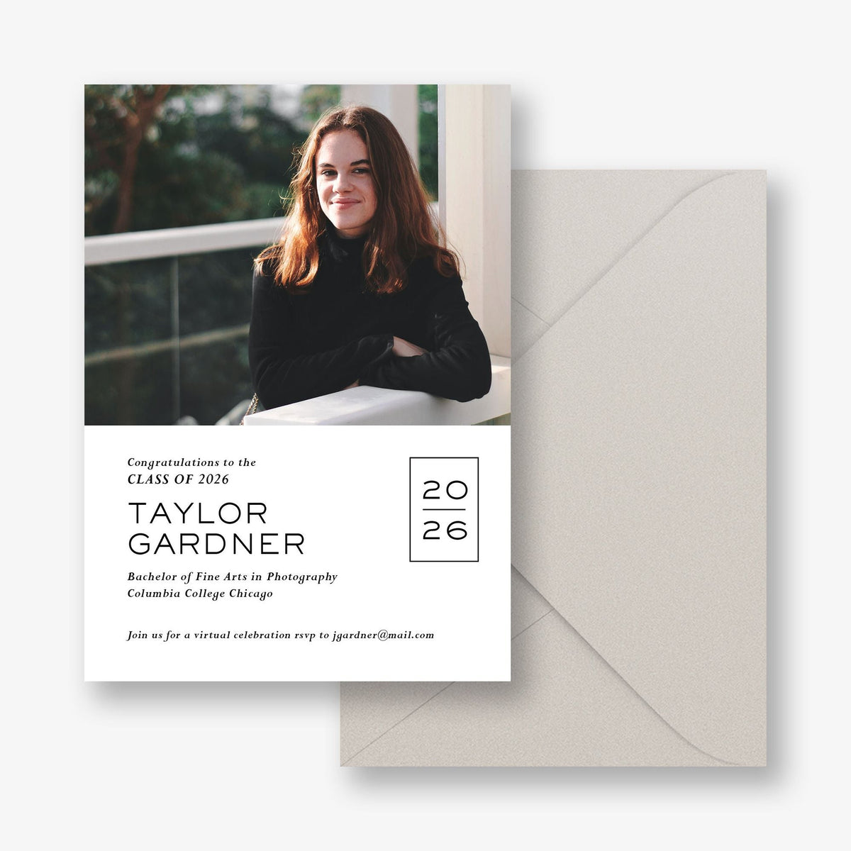 Stacked Year Graduation Announcement