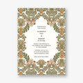 Floral Damask Wedding Invitation