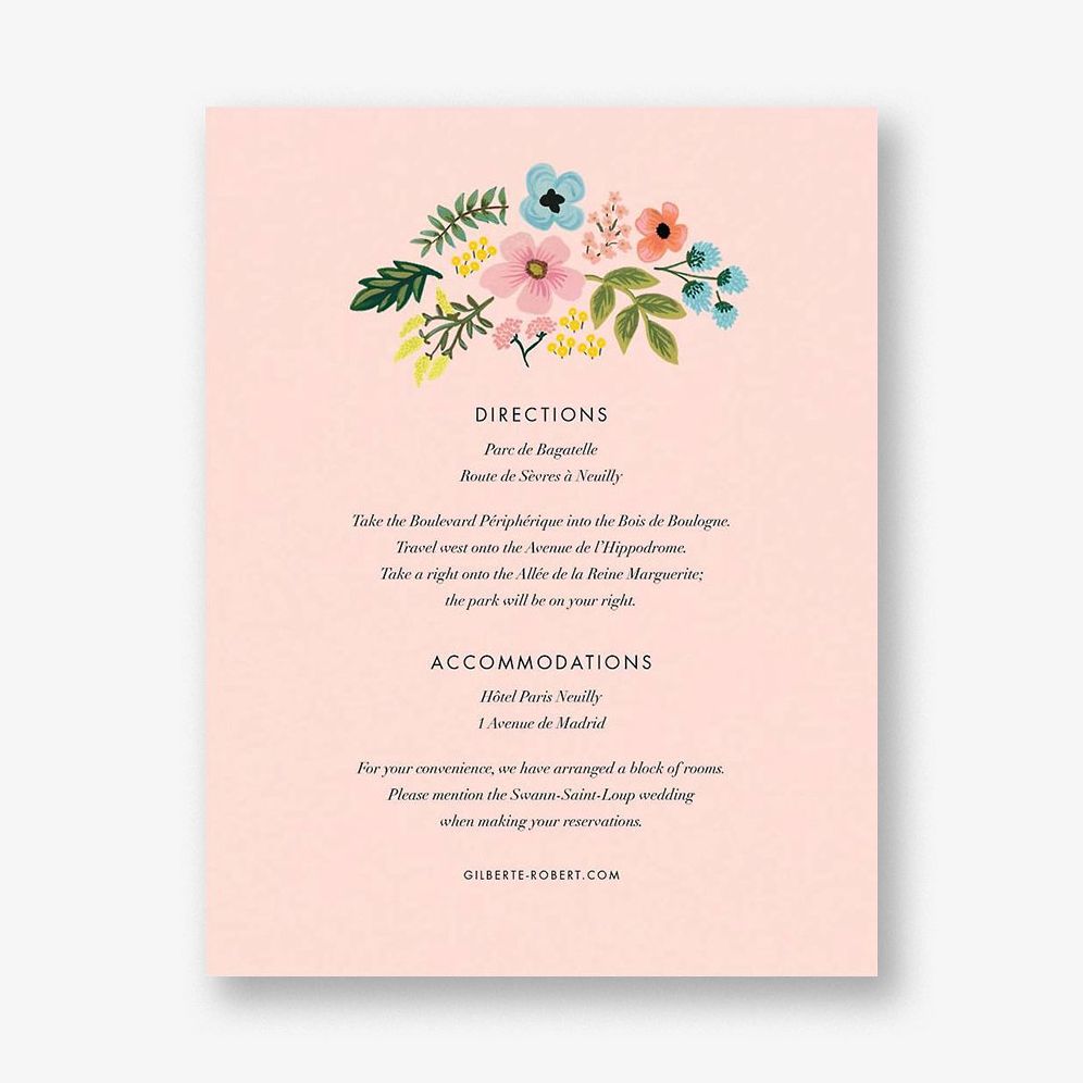 Spring Gatherings Information Card