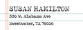 Lined Paper Return Address Label